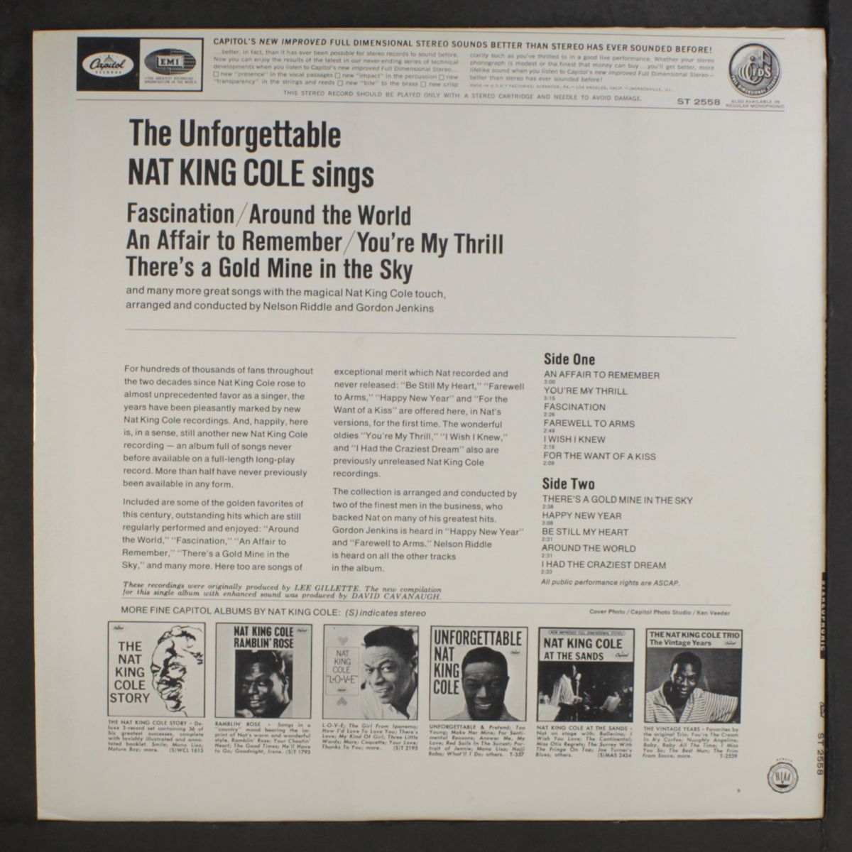 sings the great songs by NAT KING COLE
