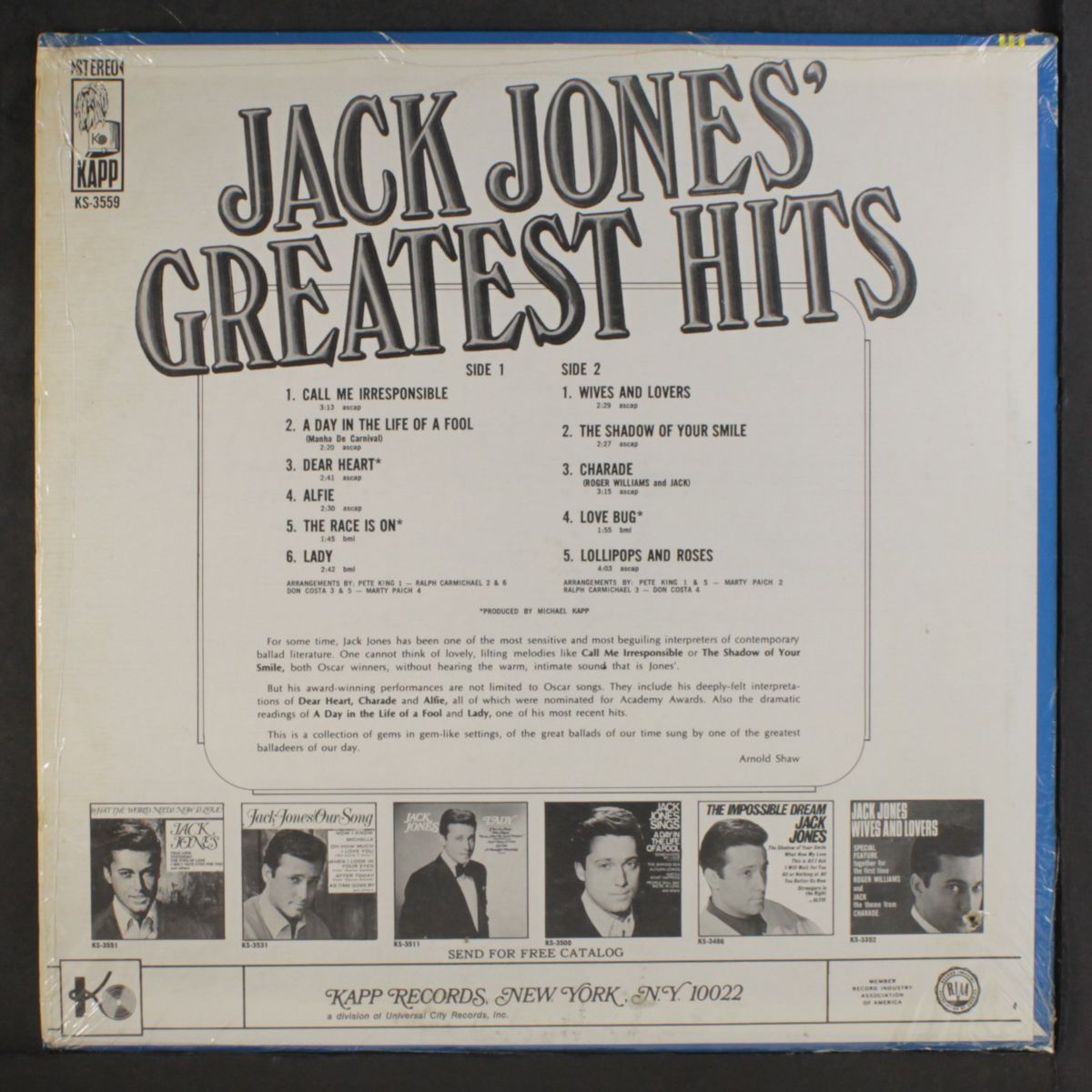 greatest hits by JACK JONES