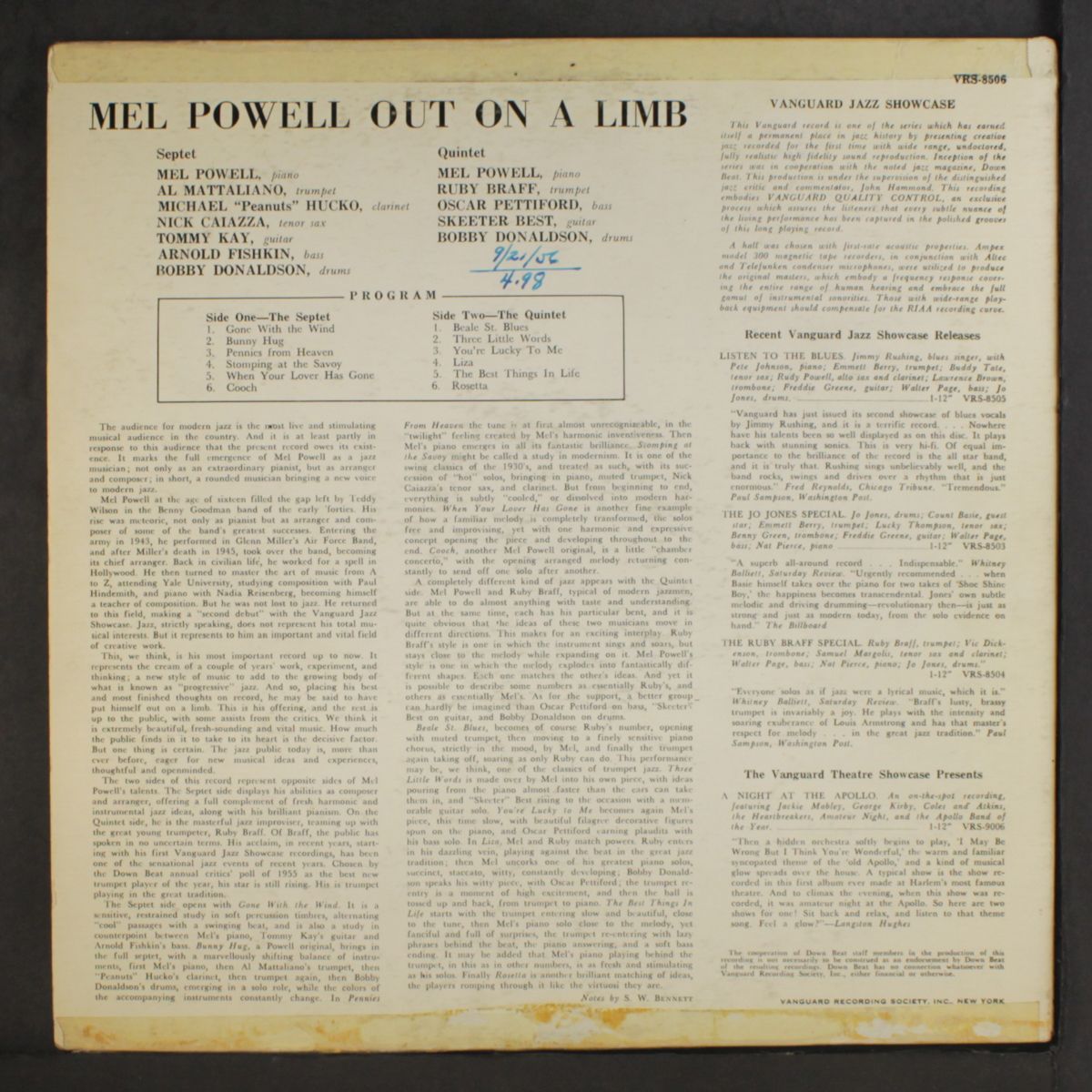 out on a limb by MEL POWELL