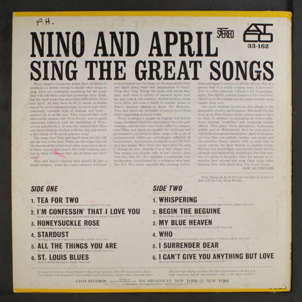 sing the great songs by NINO TEMPO & APRIL STEVENS