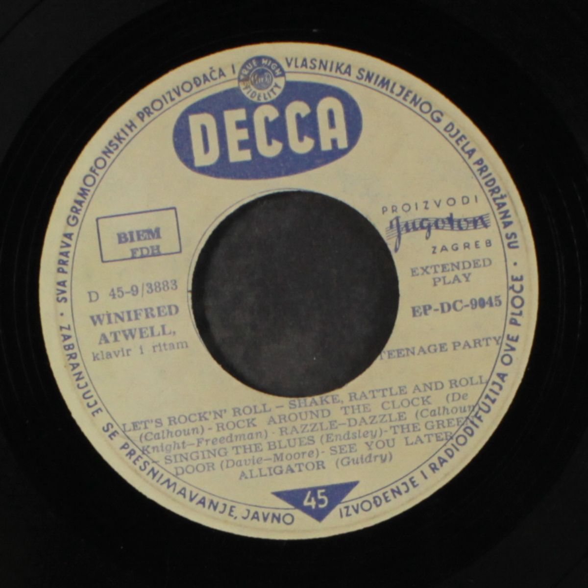 teenage party + 3 by TOMMY STEELE / WINIFRED ATWELL