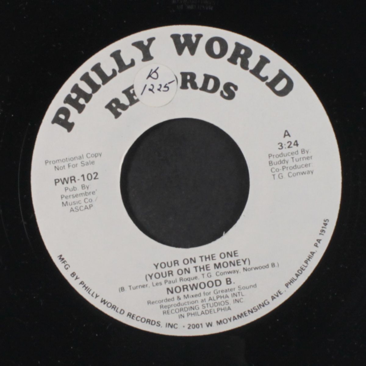 your on the one (your on the money / same) by NORWOOD B.