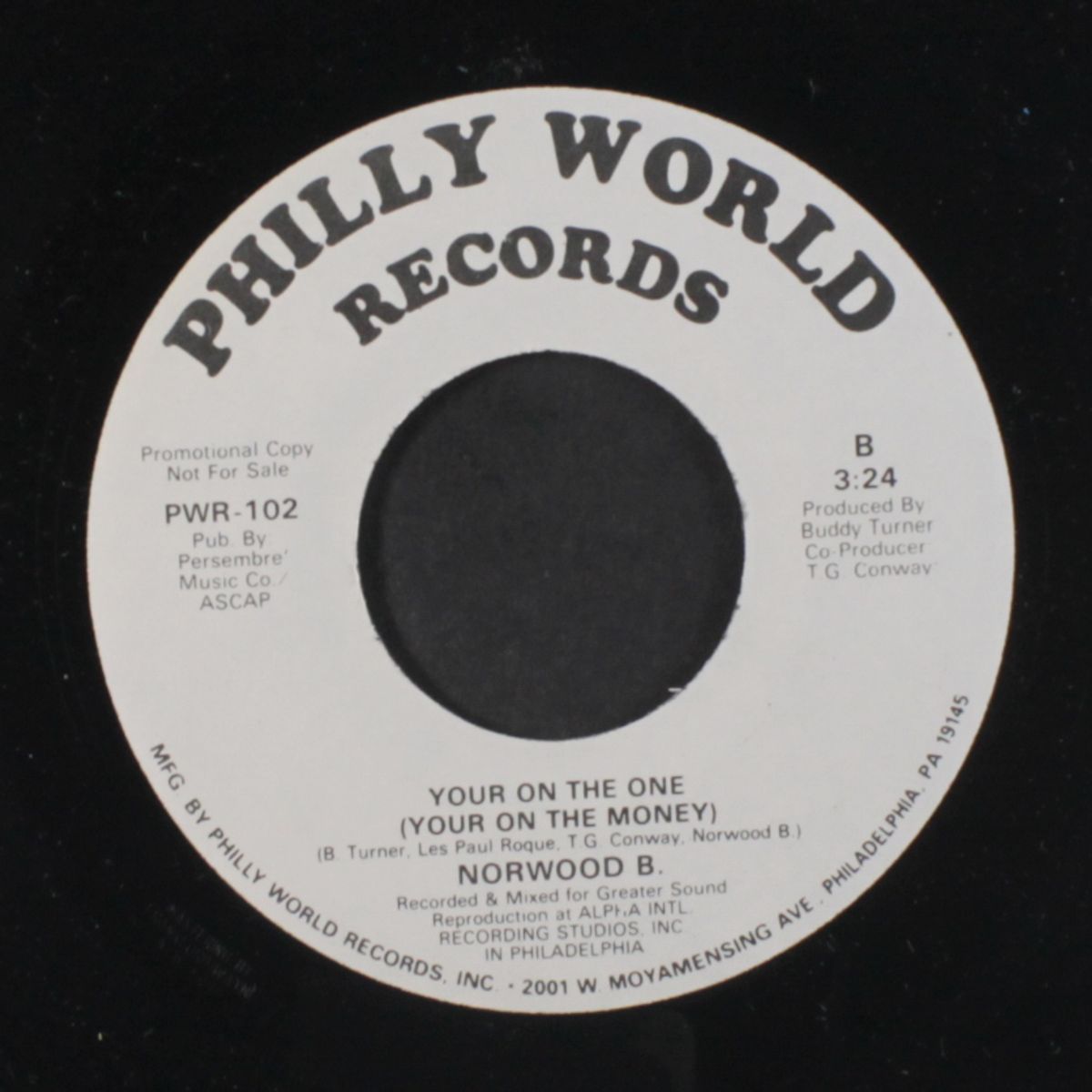 your on the one (your on the money / same) by NORWOOD B.
