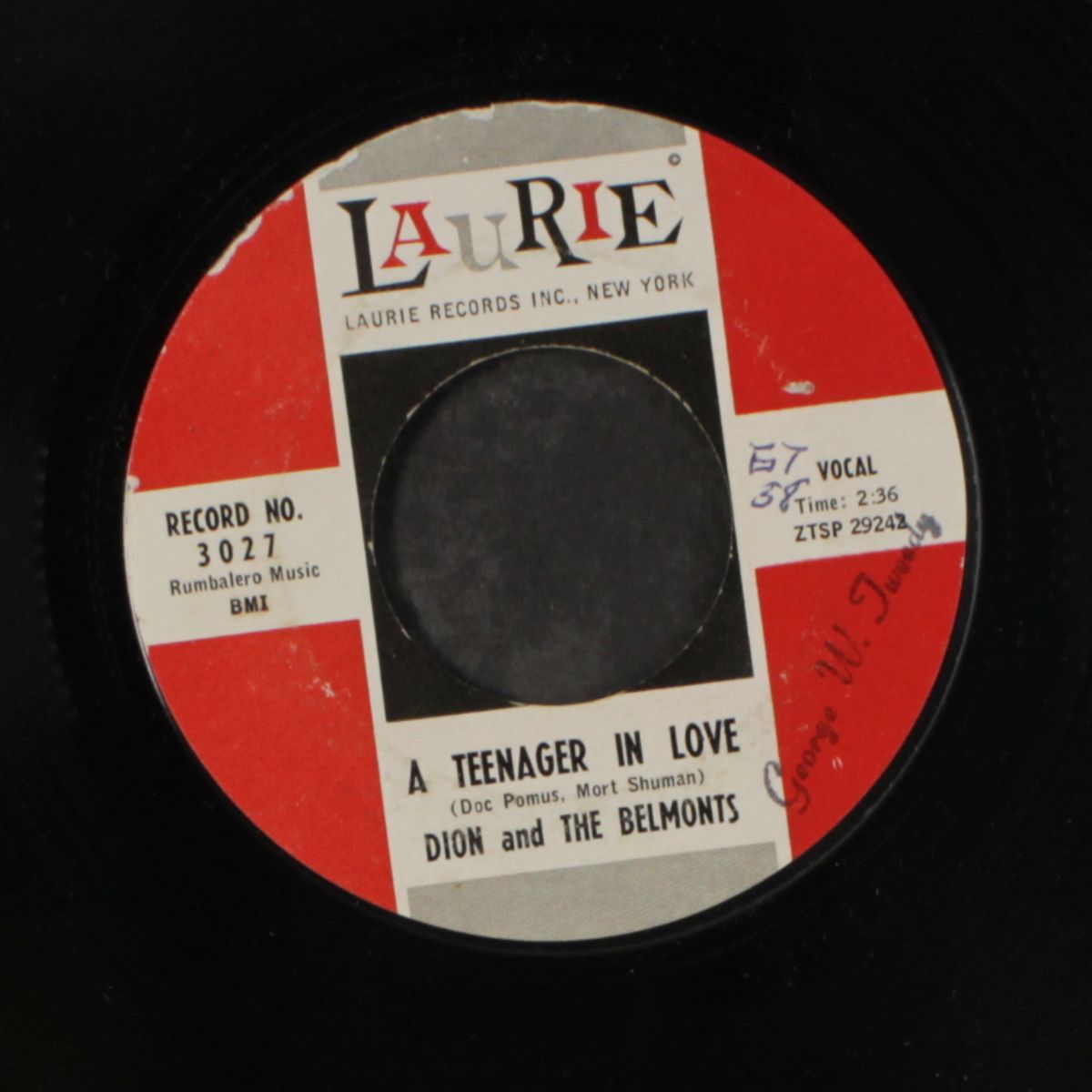 a teenager in love / i've cried before by DION & BELMONTS