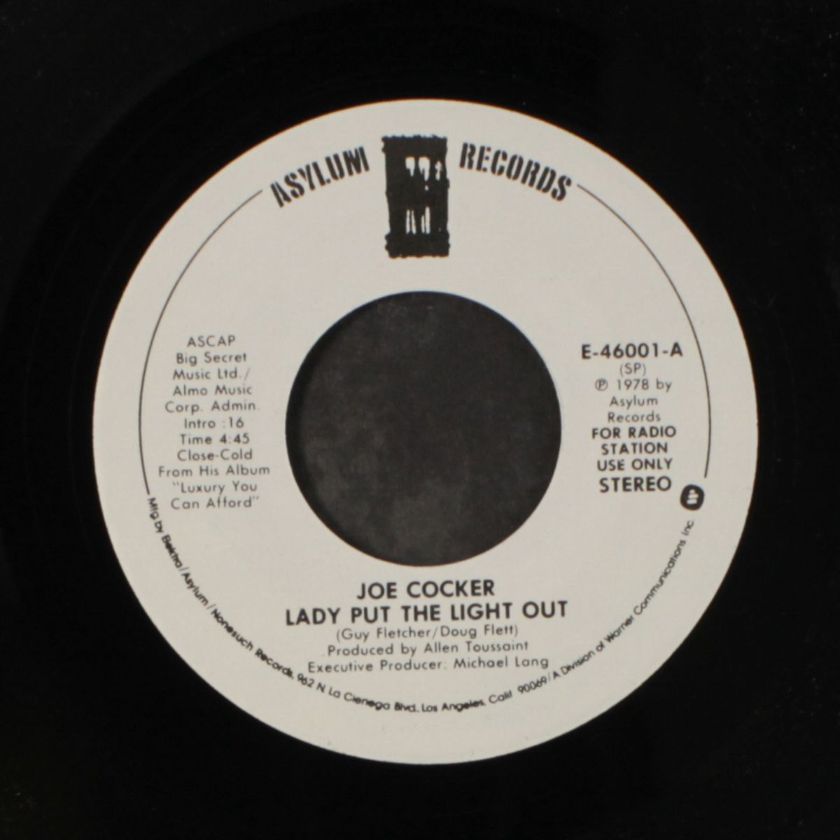 lady put the light out / mono by JOE COCKER