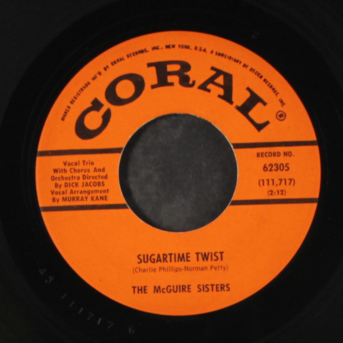 sugartime twist / more hearts are broken that way by MCGUIRE SISTERS