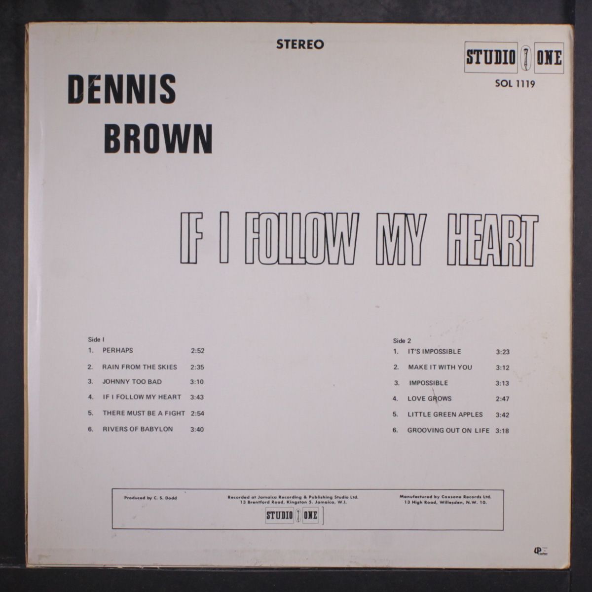 if i follow my heart by DENNIS BROWN