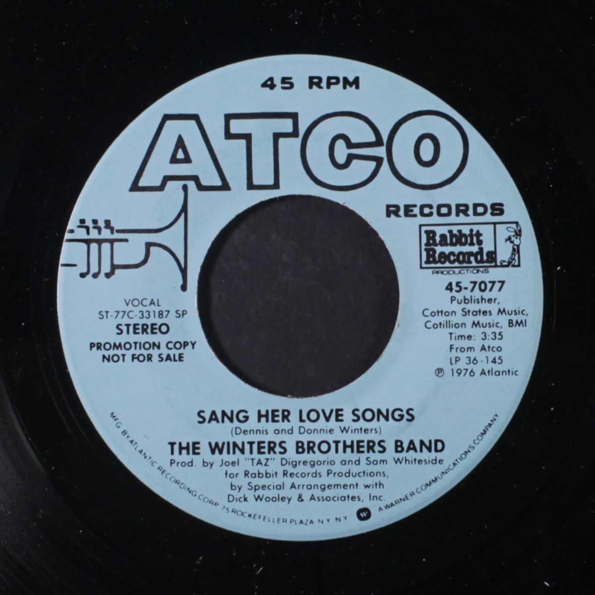 sang her love songs / mono by WINTERS BROS BAND