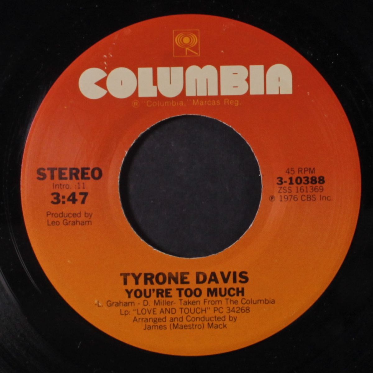 give it up / you're too much by TYRONE DAVIS
