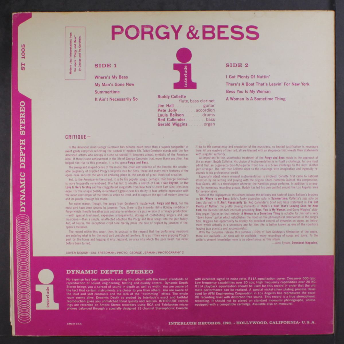 porgy & bess by BUDDY COLLETTE