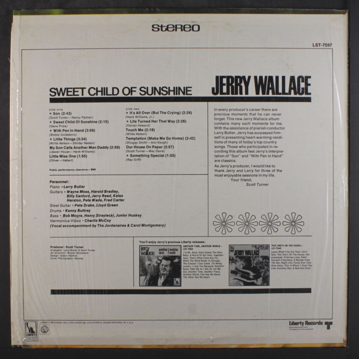 sweet child of sunshine by JERRY WALLACE