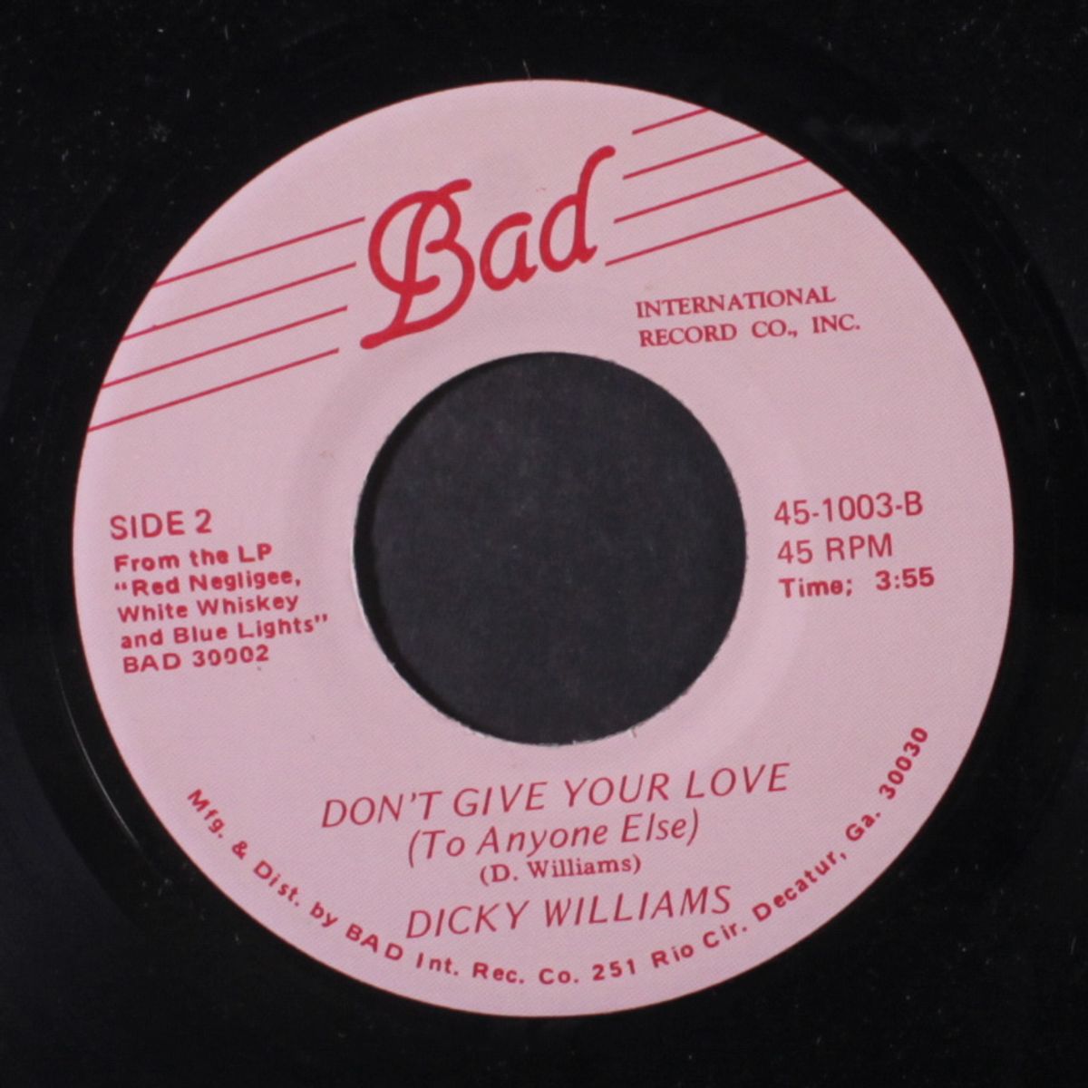 in the same motel / don't give your love by DICKY WILLIAMS