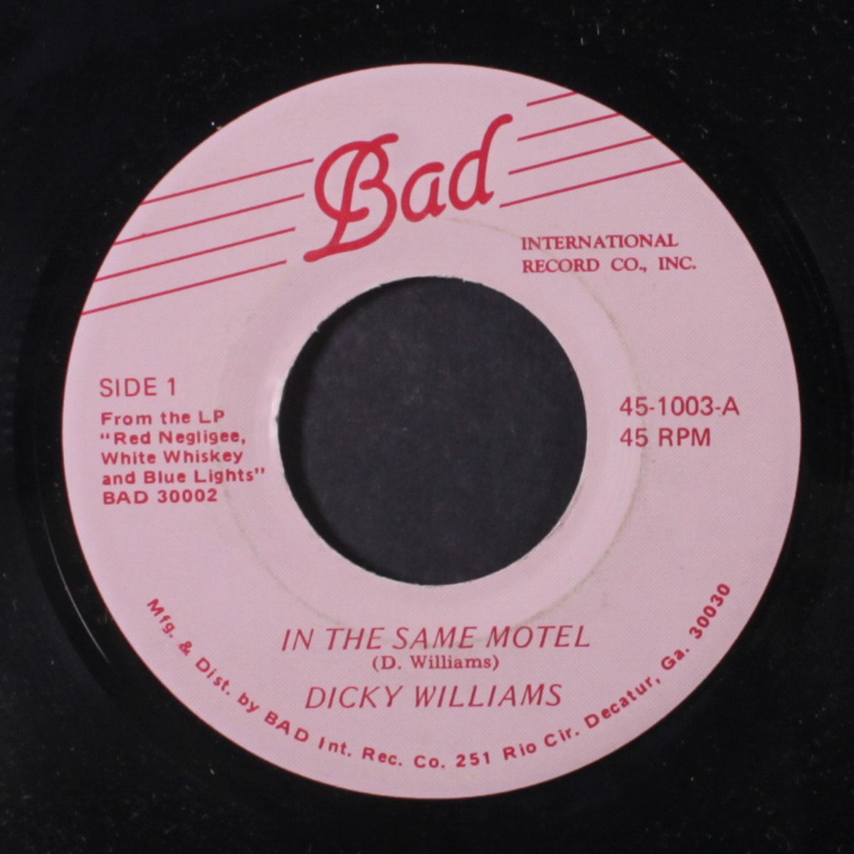 in the same motel / don't give your love by DICKY WILLIAMS