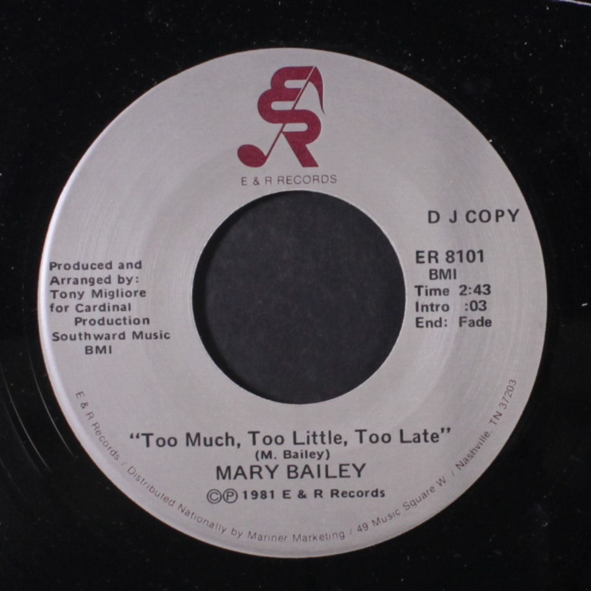 too much, too little, too late / same by MARY BAILEY