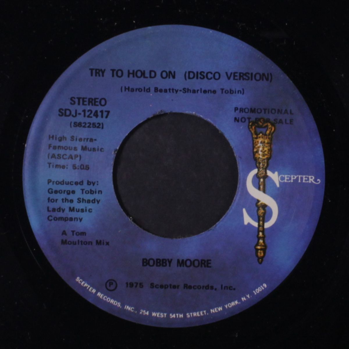 try to hold on / disco version by BOBBY MOORE