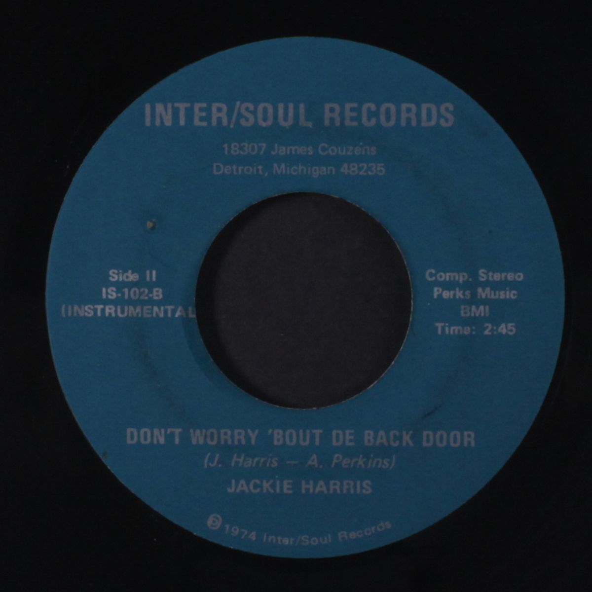don't worry 'bout de back door / instrumental by JACKIE HARRIS
