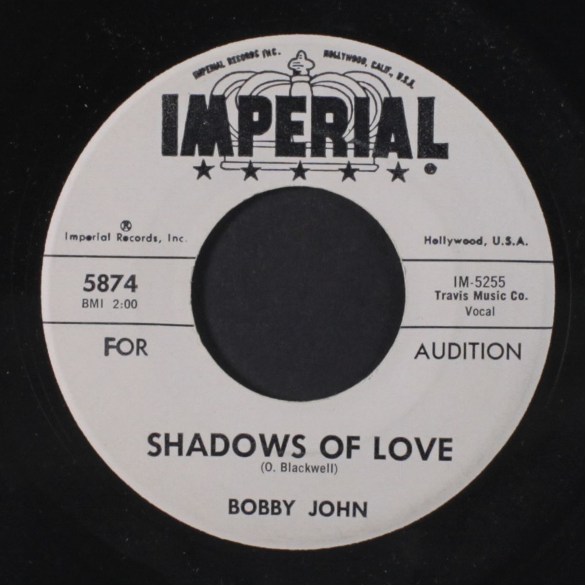 shadows of love / trouble in love by BOBBY JOHN