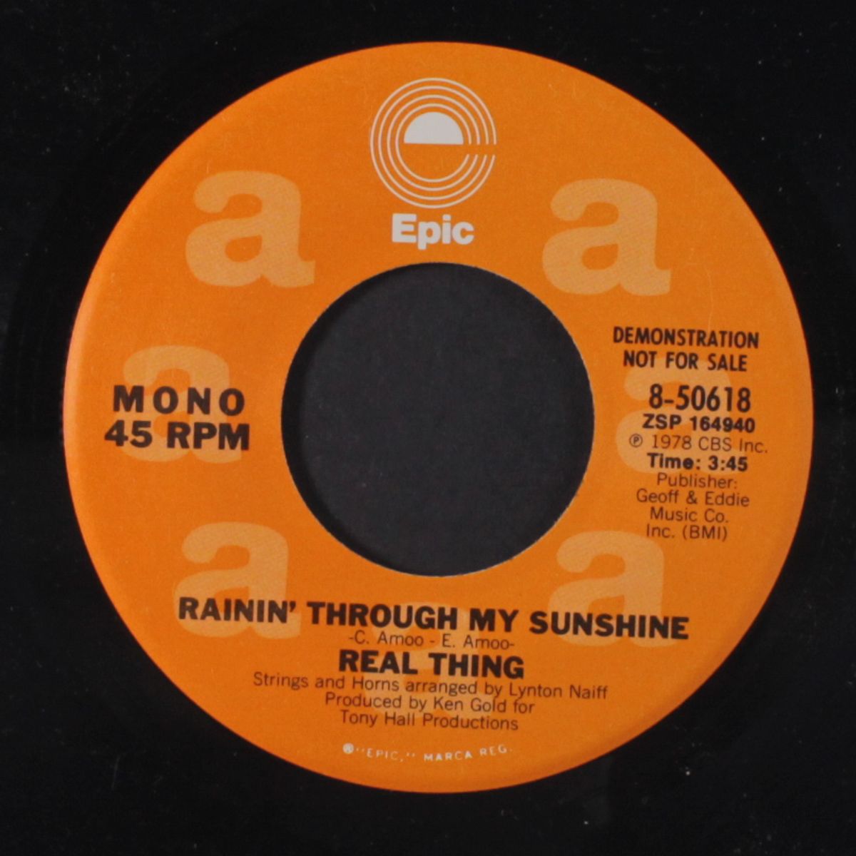 rainin' through my sunshine / mono by REAL THING