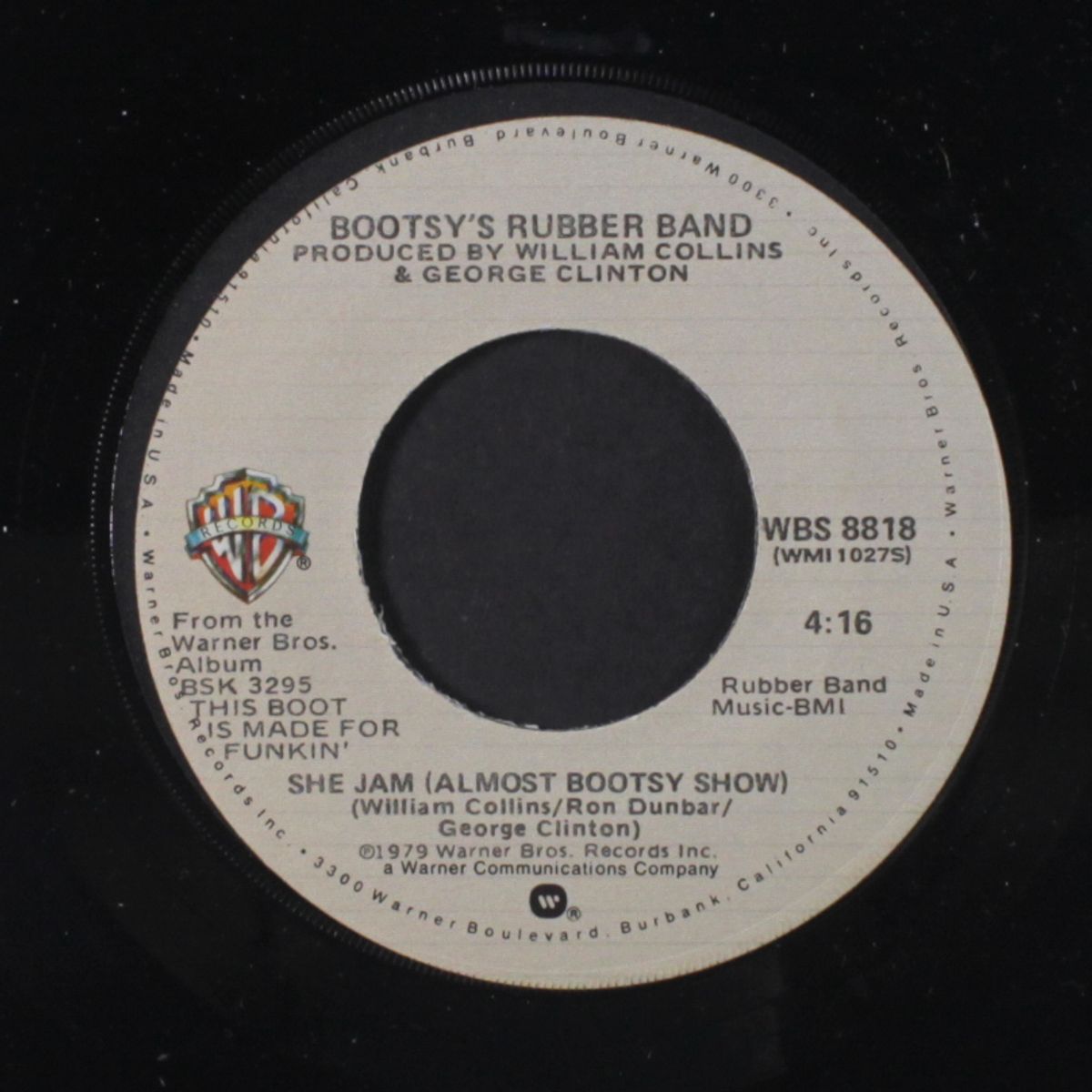 jam fan (hot) / she jam by BOOTSY'S RUBBER BAND
