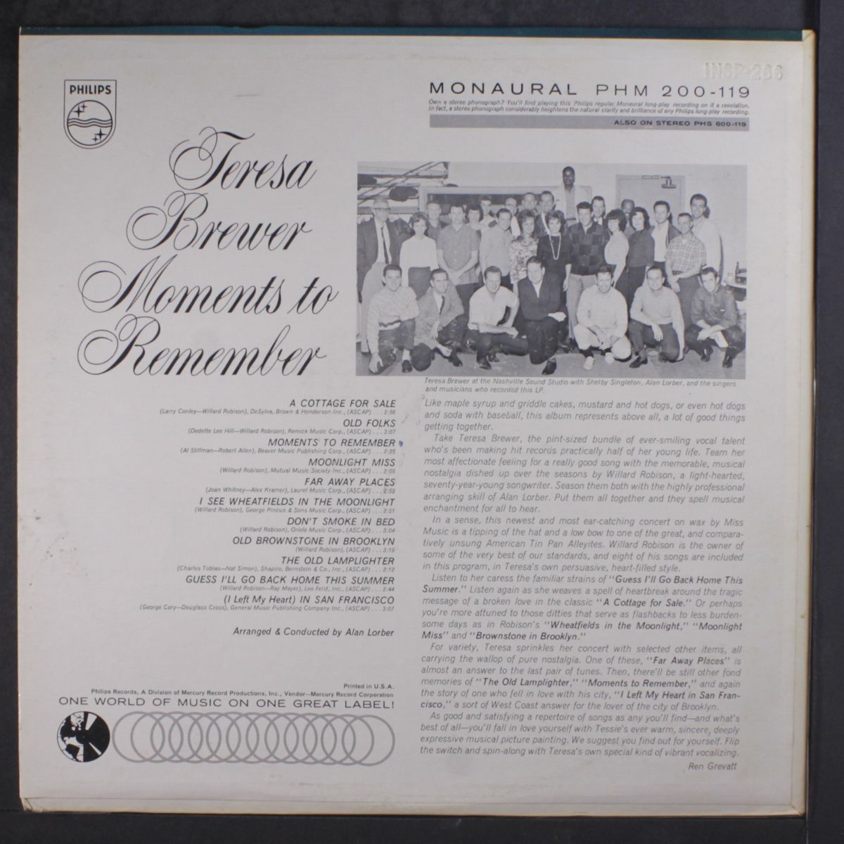 moments to remember by TERESA BREWER