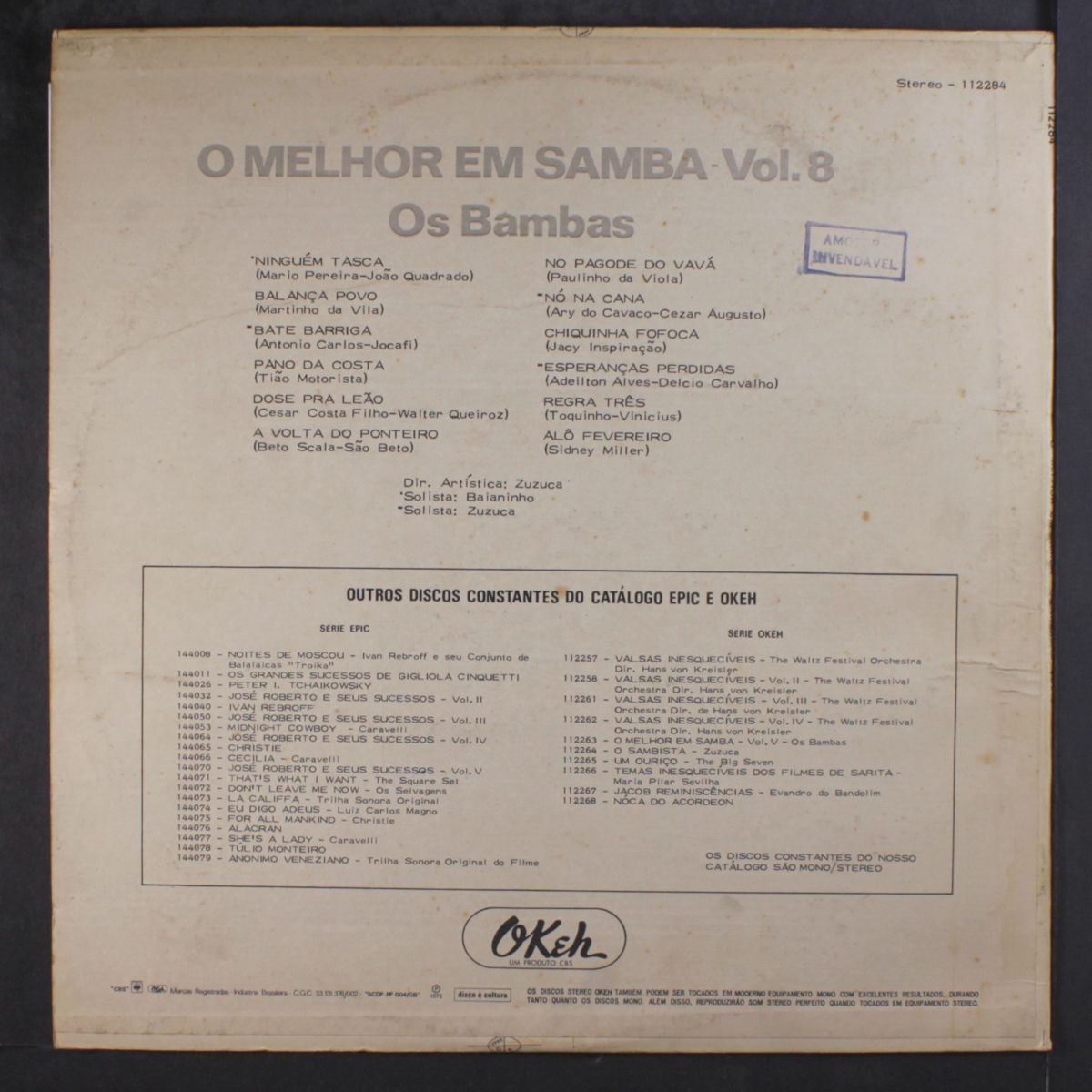 o melhor em samba vol.8 by OS BAMBAS