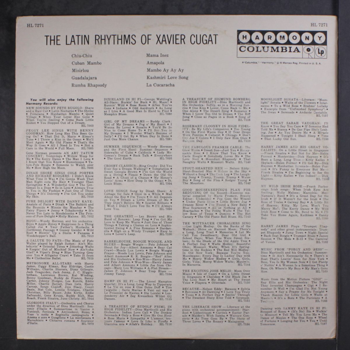 the latin rhythms of by XAVIER CUGAT