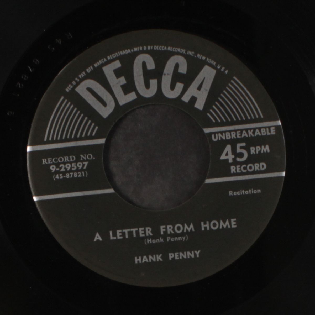 bloodshot eyes / a letter from home by HANK PENNY
