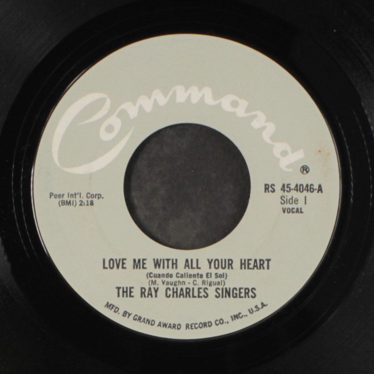 love me with all of your heart / sweet little mountain bird by RAY CHARLES SINGERS