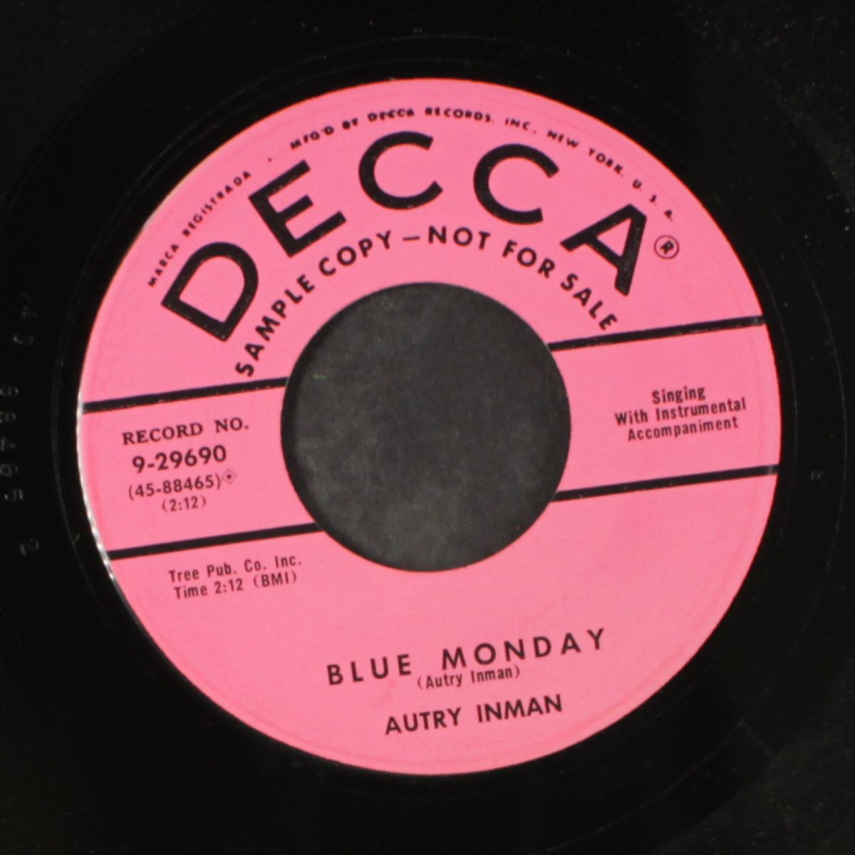 blue monday / look over your shoulder by AUTRY INMAN