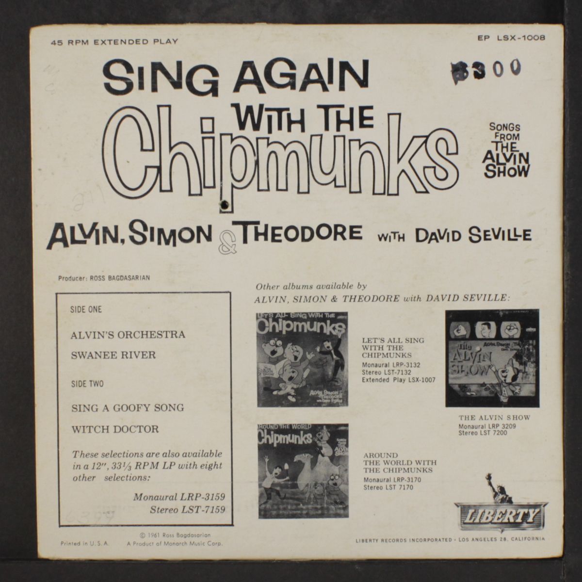 sing again with by CHIPMUNKS