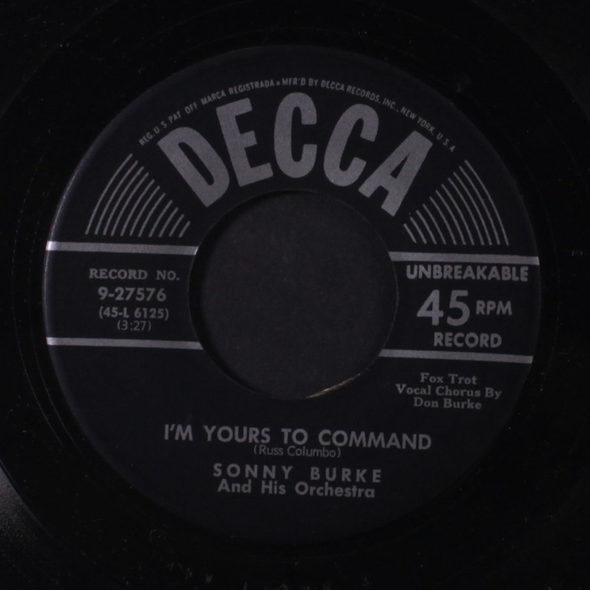 sweetnin' stuff / i'm yours to command by SONNY BURKE