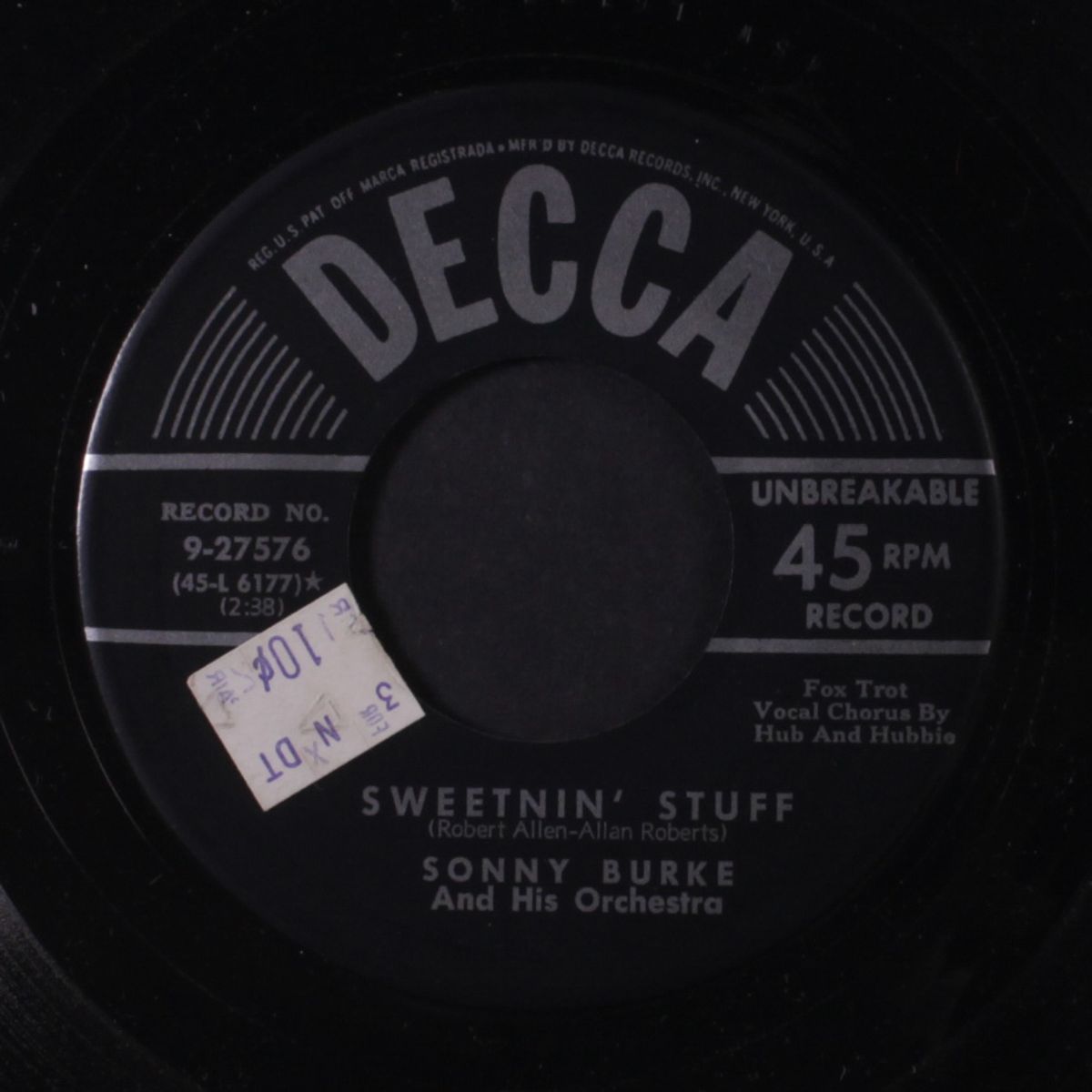 sweetnin' stuff / i'm yours to command by SONNY BURKE