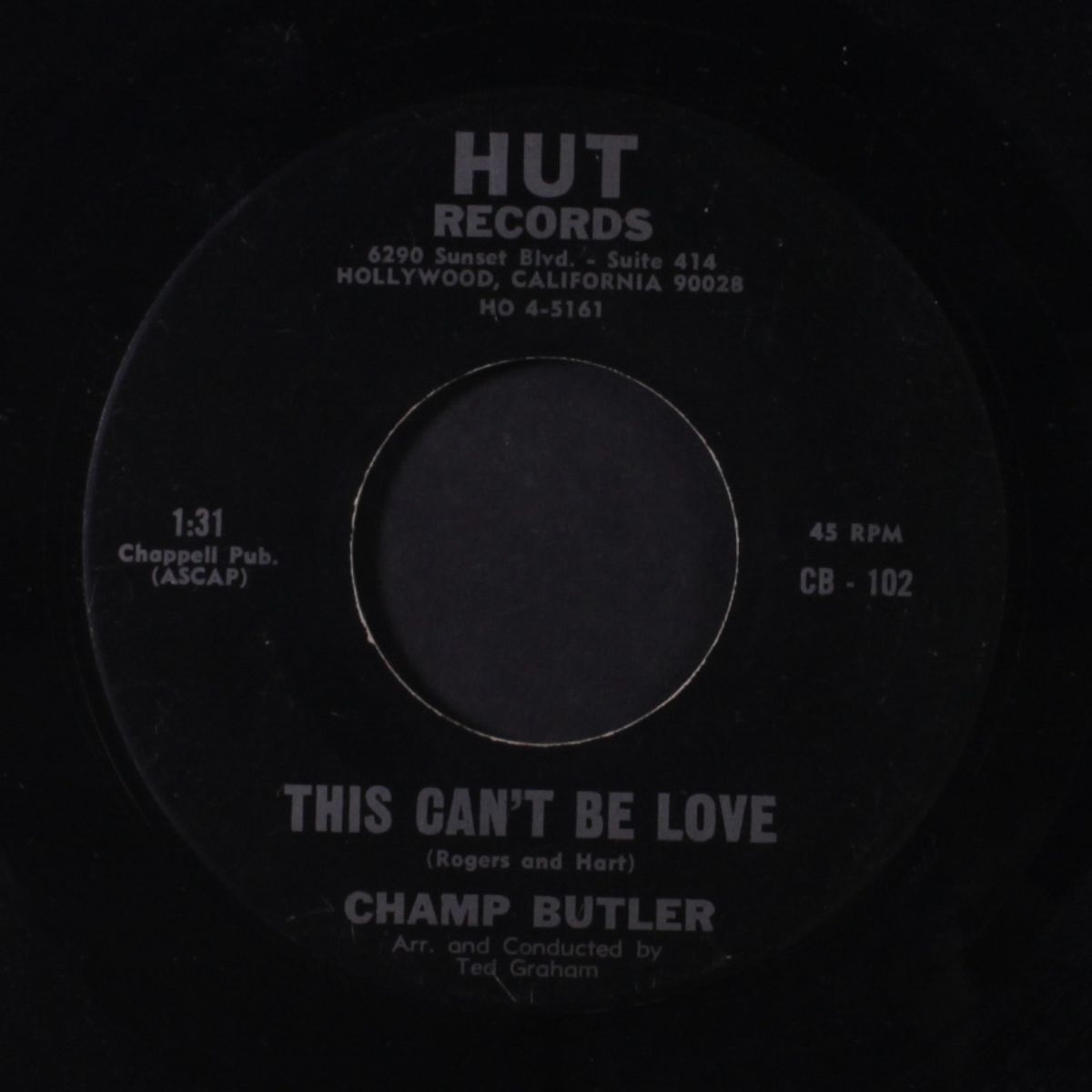 foggy day / this can't be love by CHAMP BUTLER