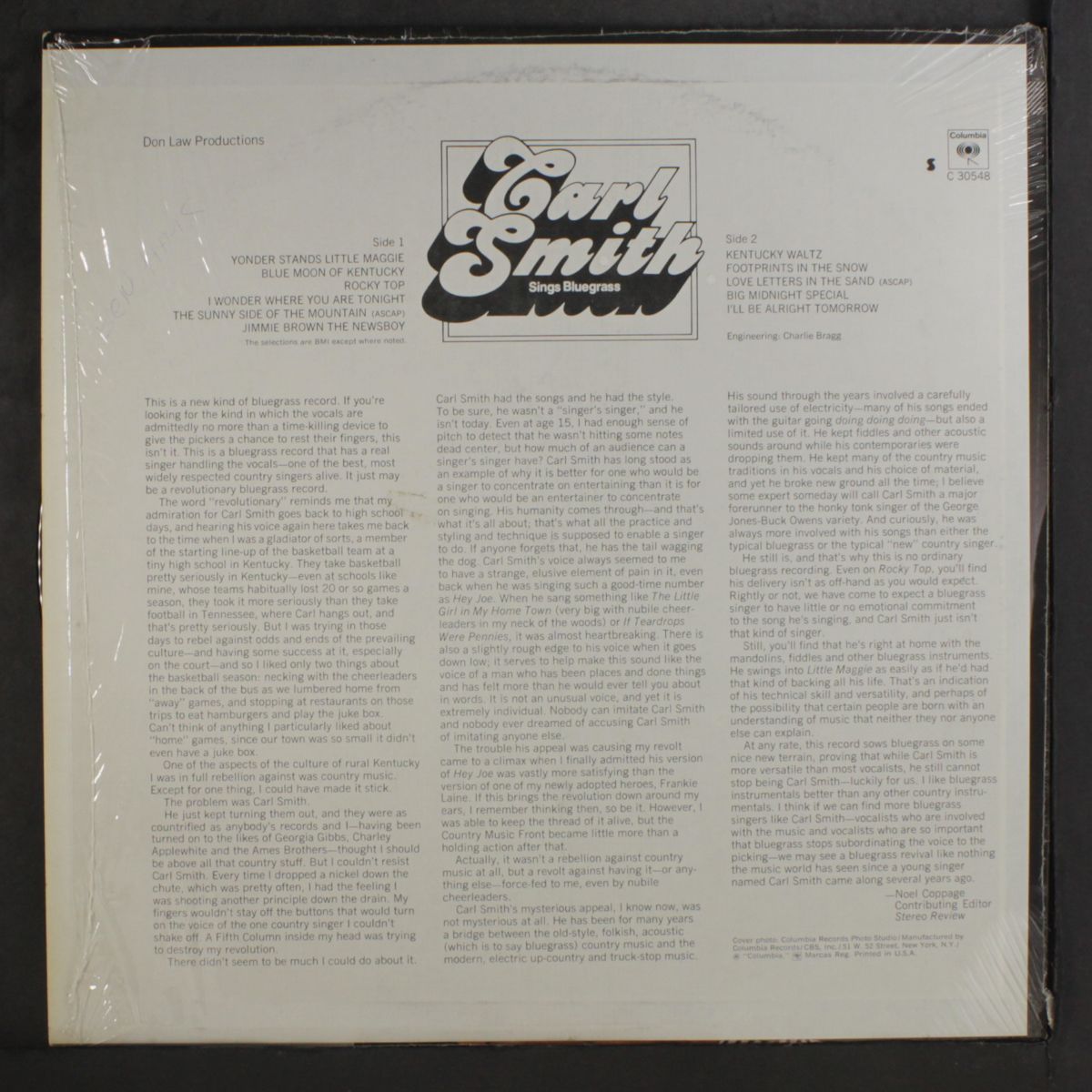 sings bluegrass by CARL SMITH