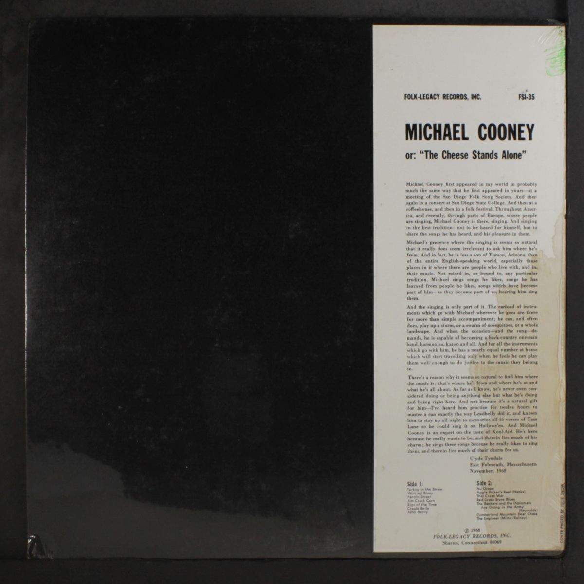 michael cooney or: the cheese stands alone by MICHAEL COONEY