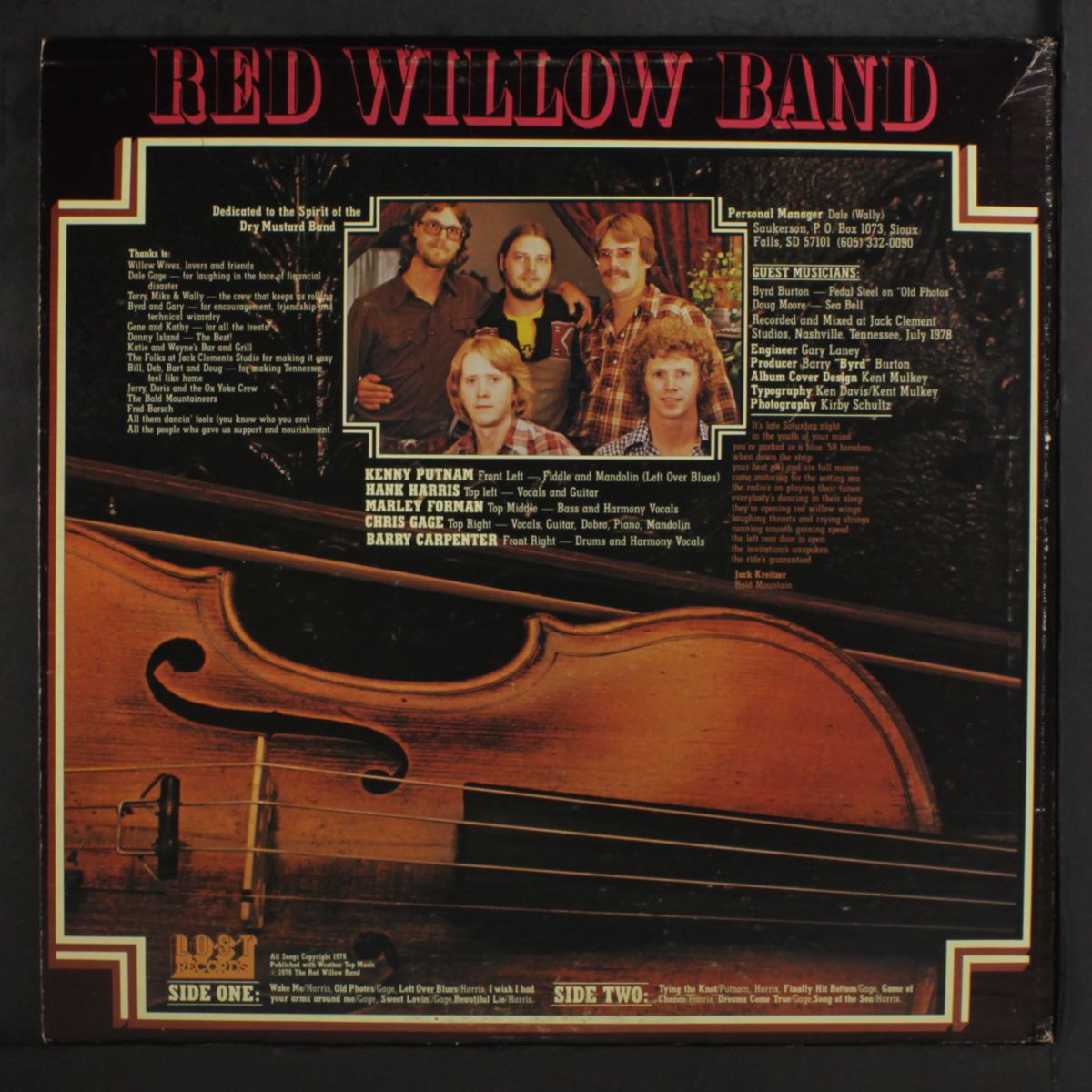 note for note by RED WILLOW BAND