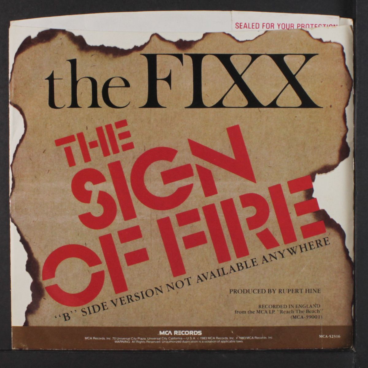 the sign of fire / one thing leads to another (live) by FIXX