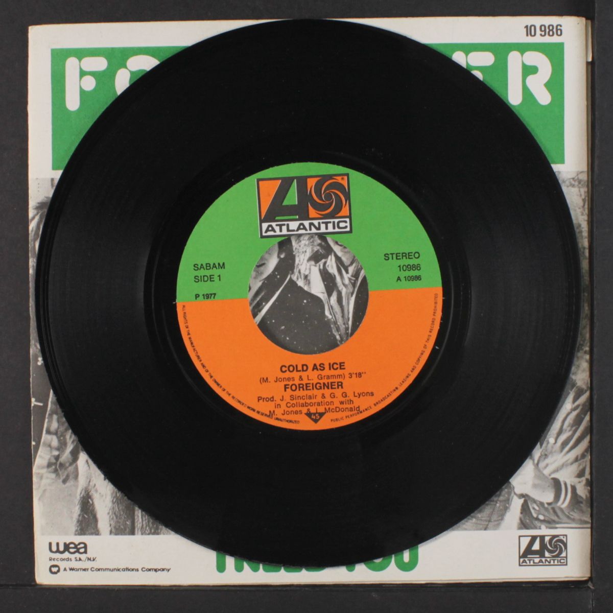cold as ice / i need you by FOREIGNER