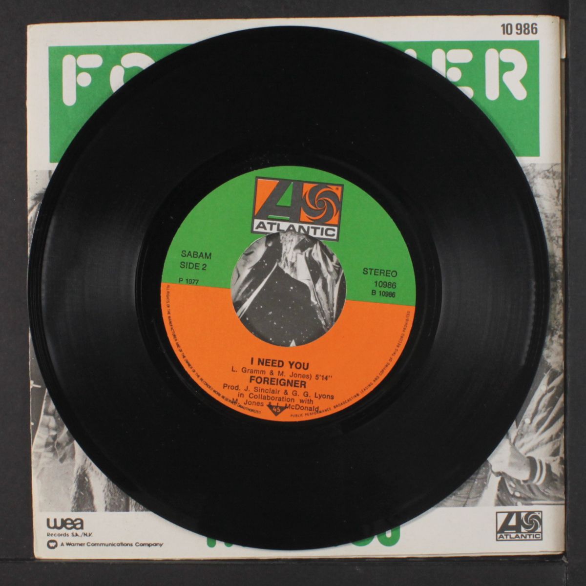 cold as ice / i need you by FOREIGNER