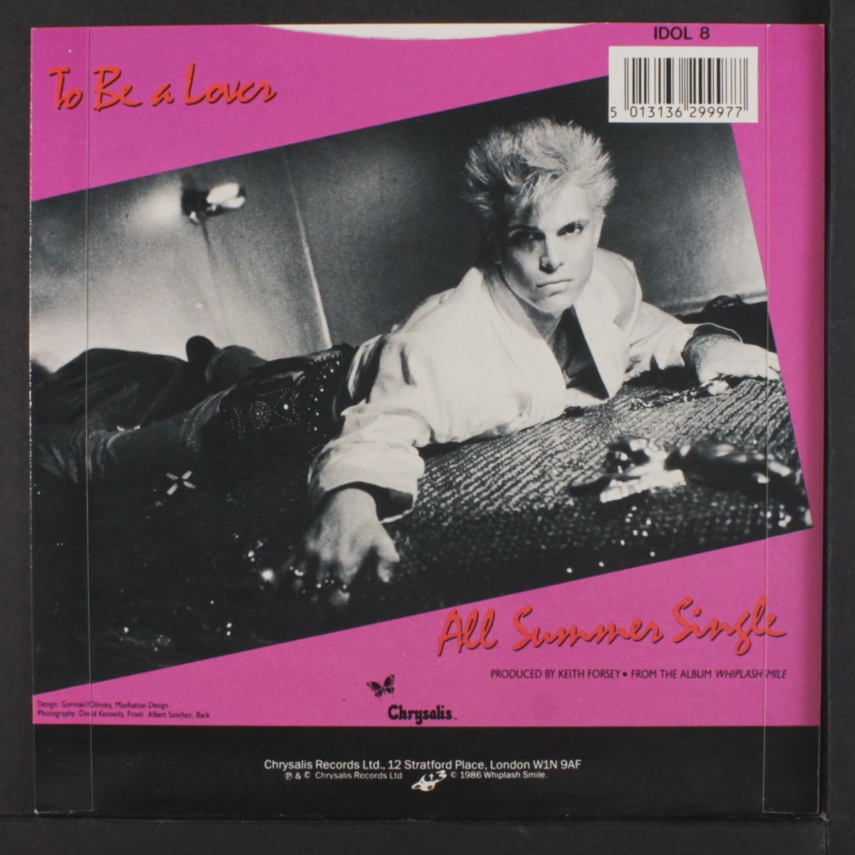 to be a lover / all summer single by BILLY IDOL
