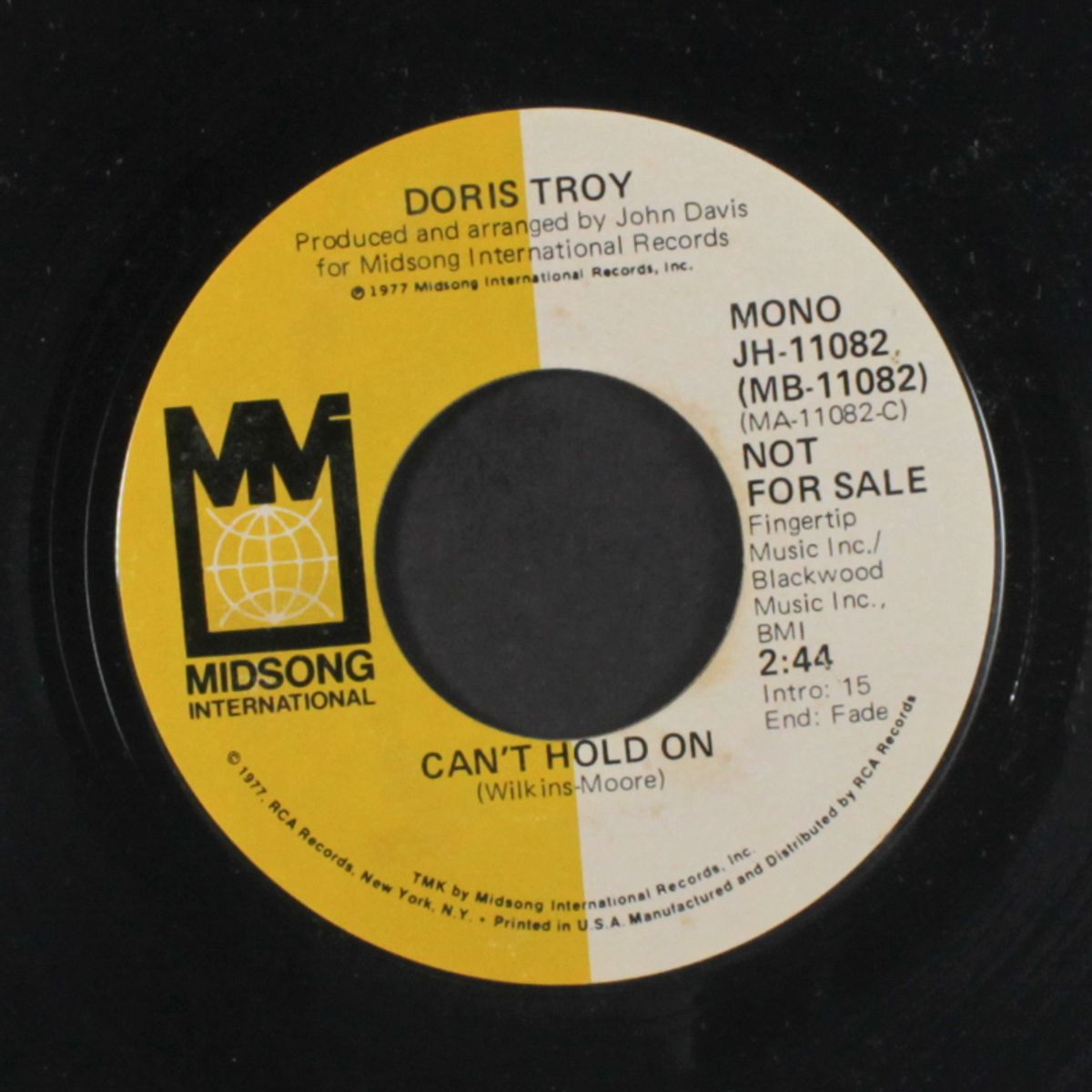 can't hold on / mono by DORIS TROY