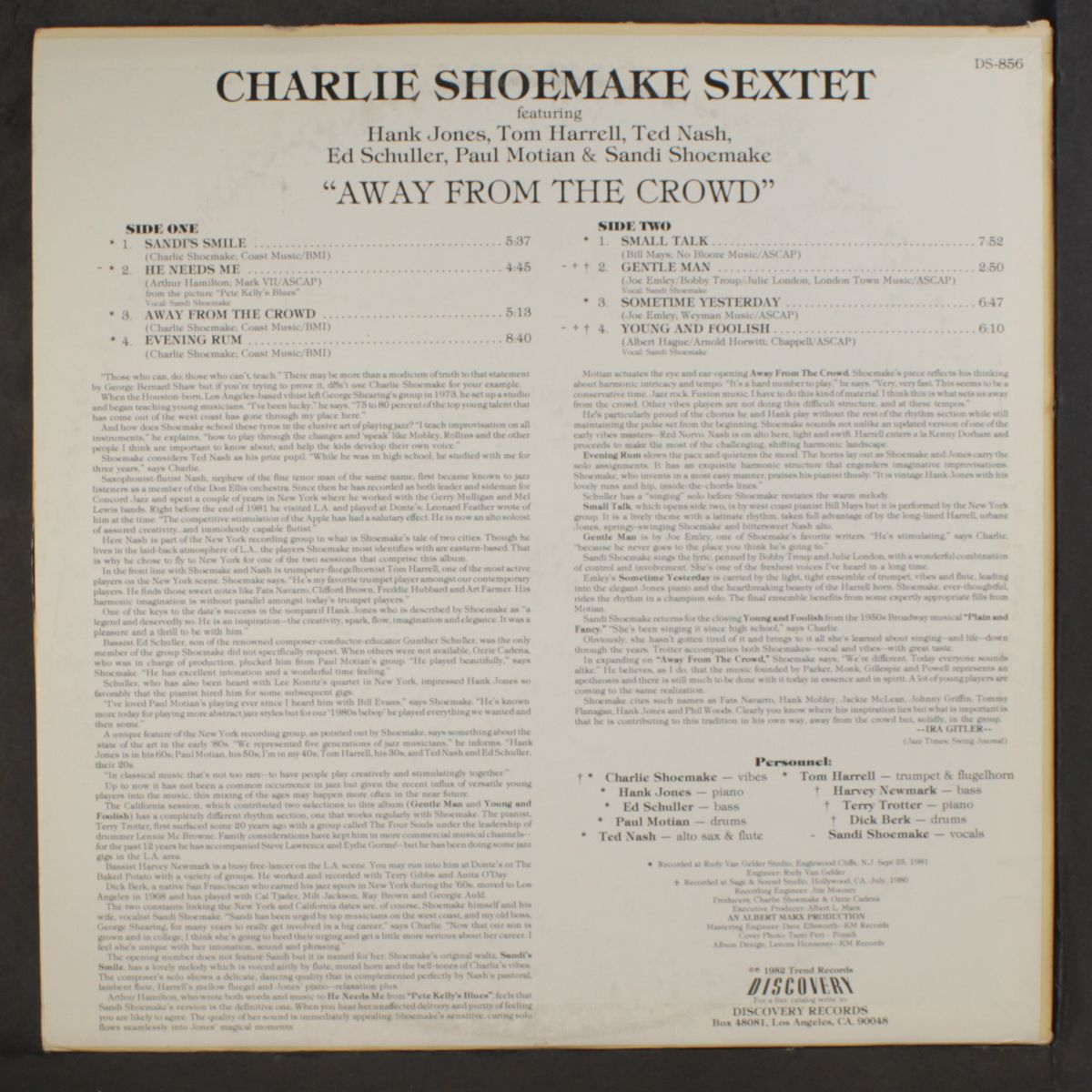 away from the crowd by CHARLIE SHOEMAKE SEXTET