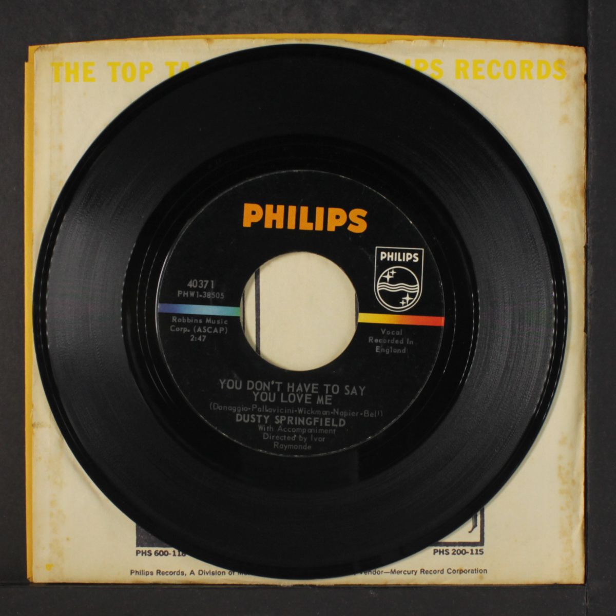 you don't have to say you love me by DUSTY SPRINGFIELD