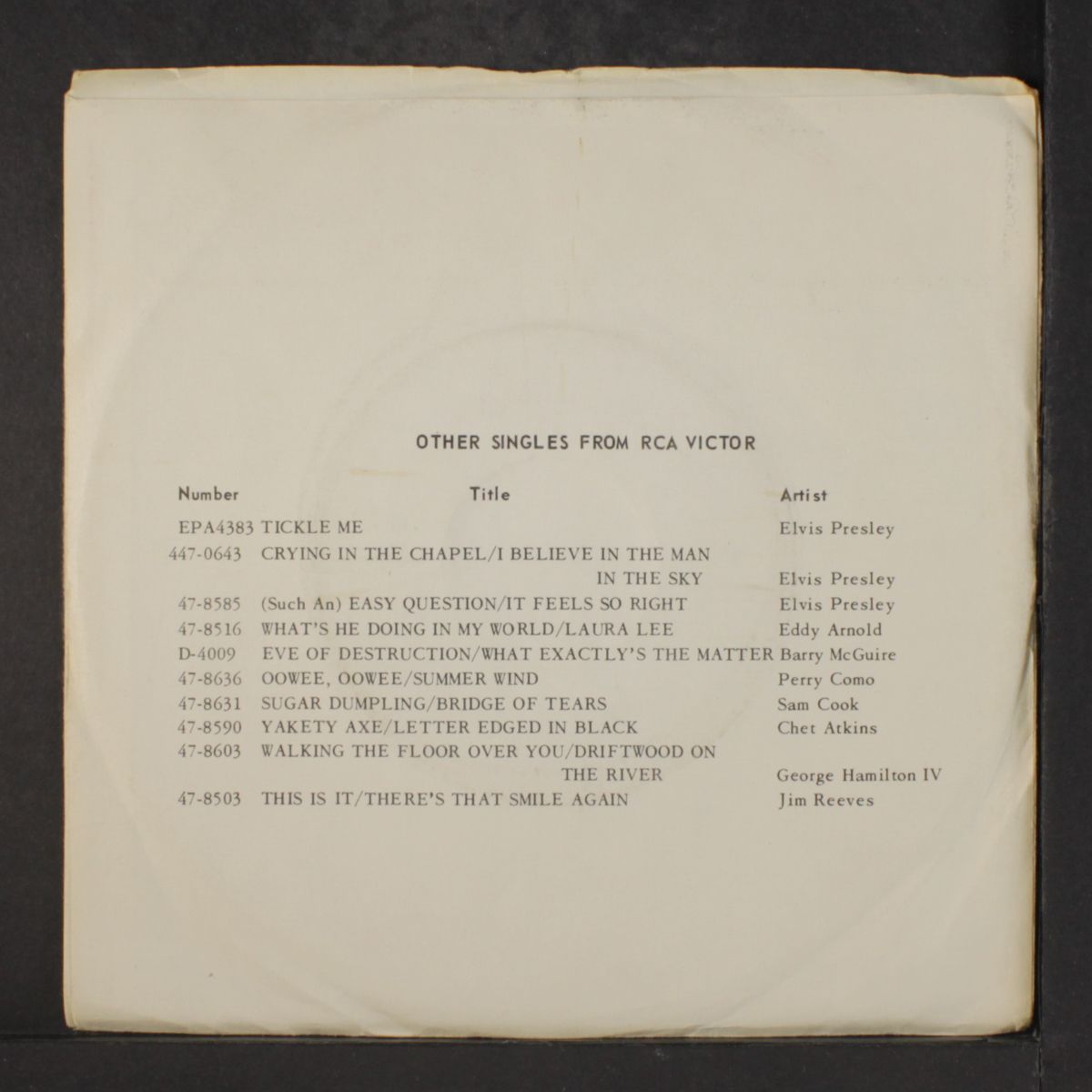 after loving you / i'll hold you in my heart by EDDY ARNOLD