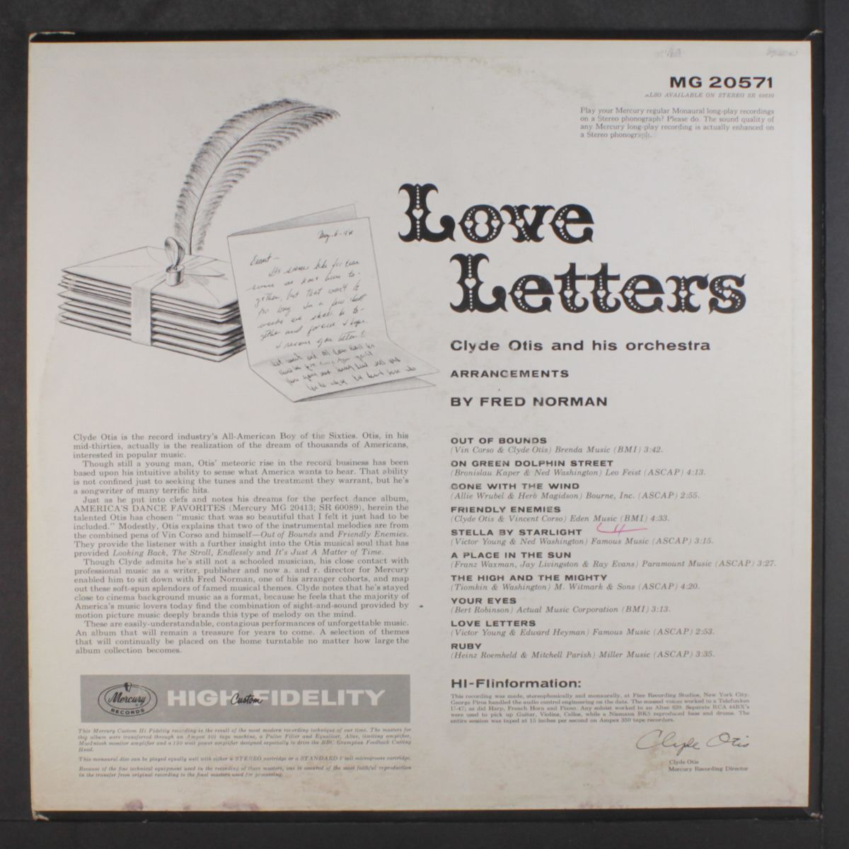 love letters by CLYDE OTIS