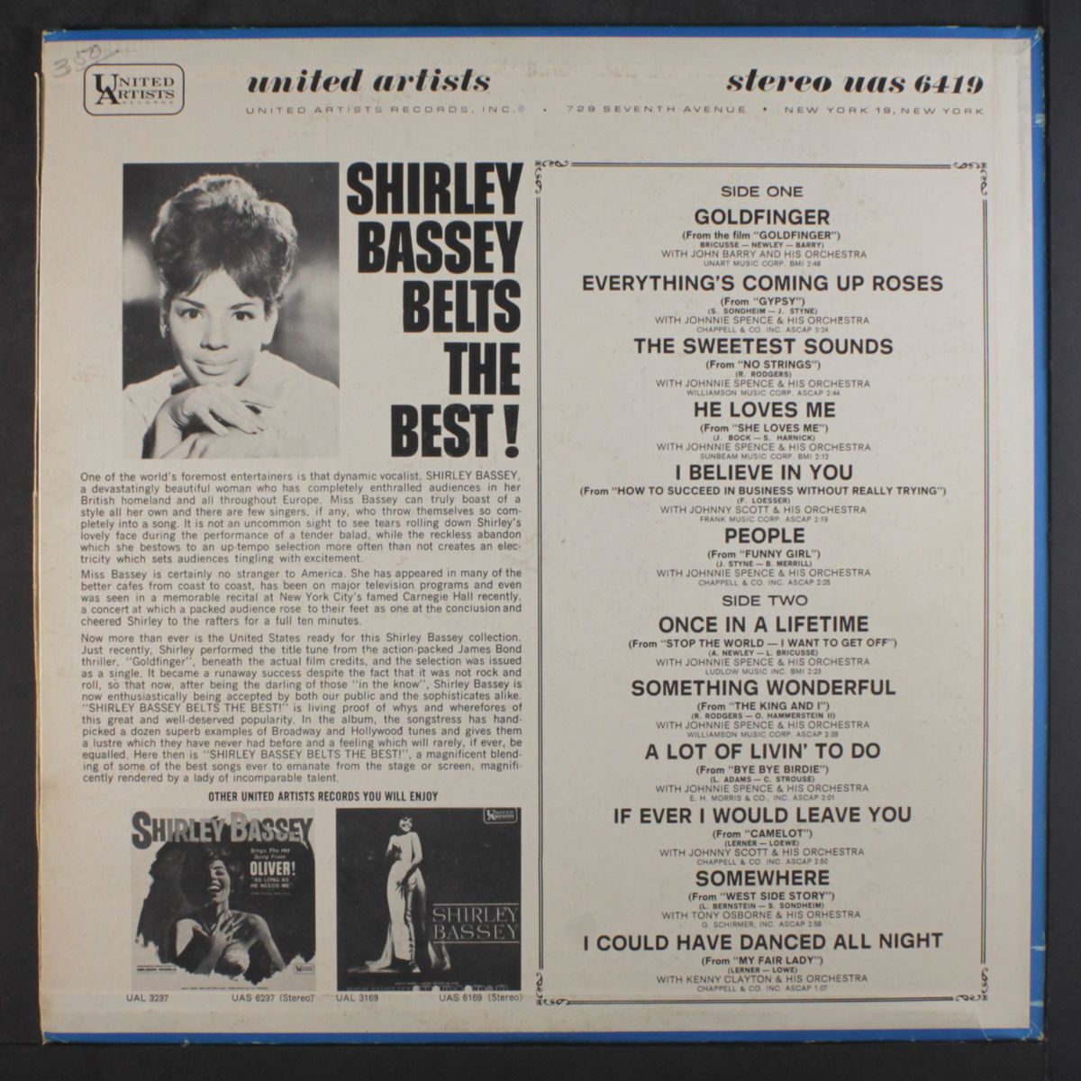 belts the best! by SHIRLEY BASSEY