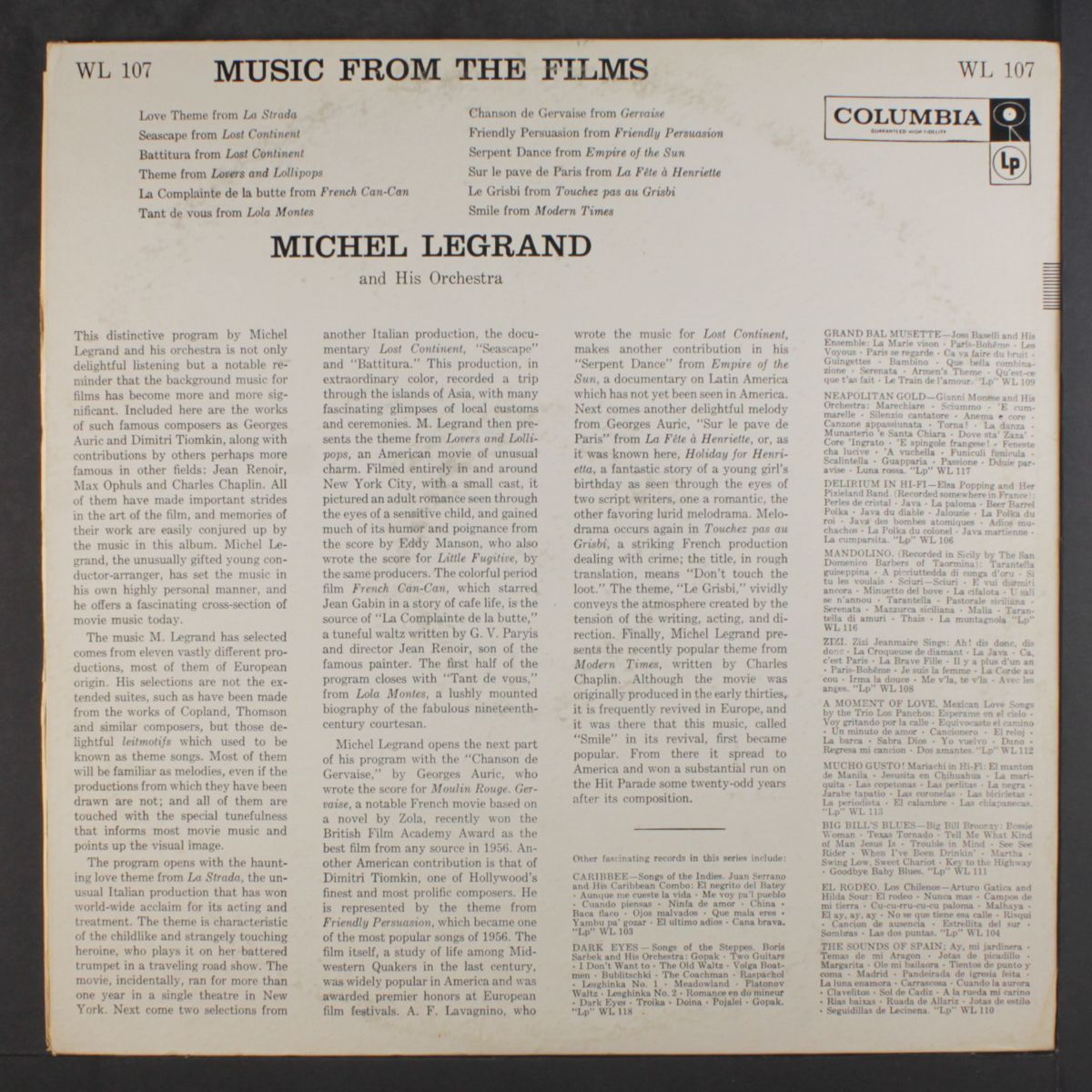 music from the films by MICHAEL LEGRAND