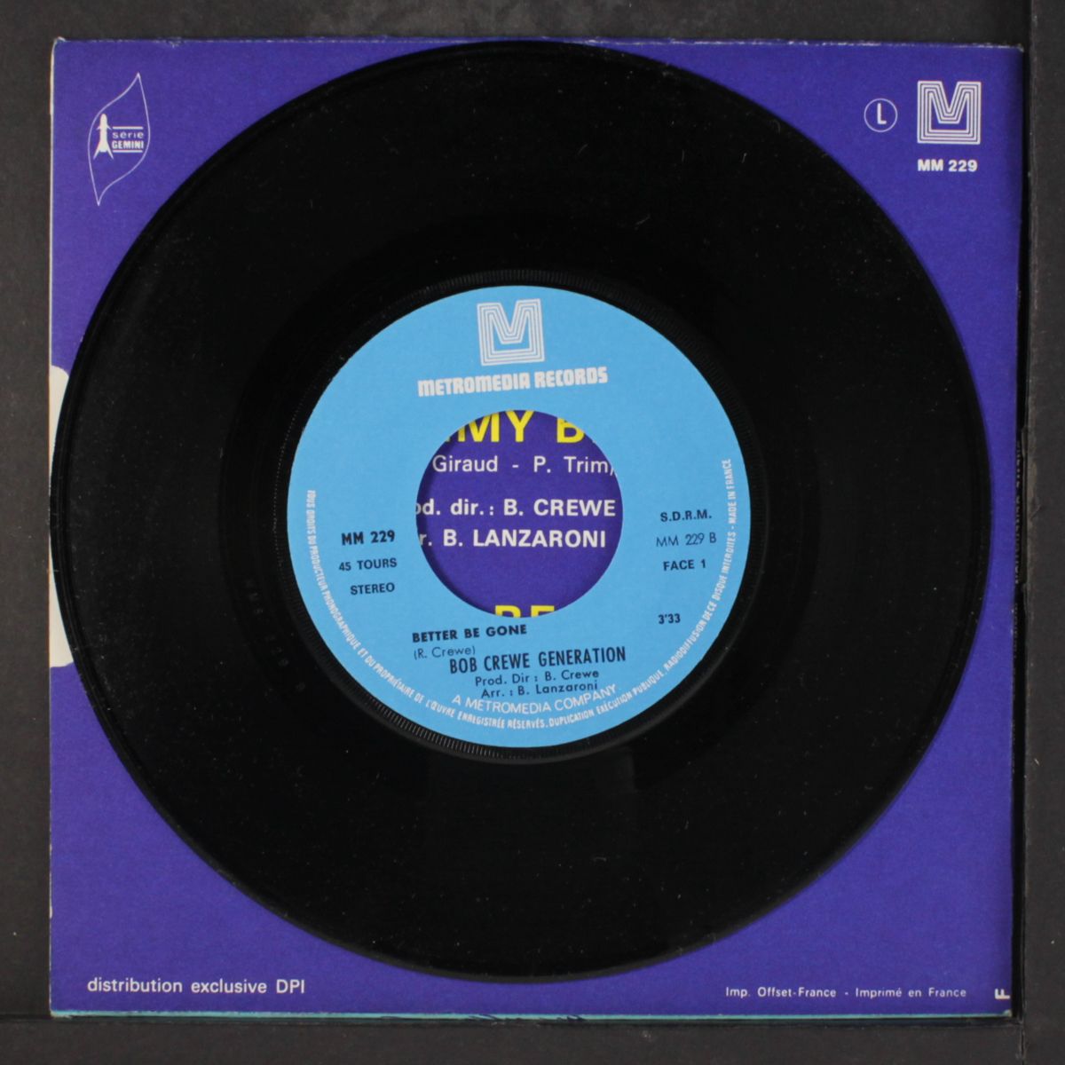 mammy blue / better be gone by BOB CREWE GENERATION