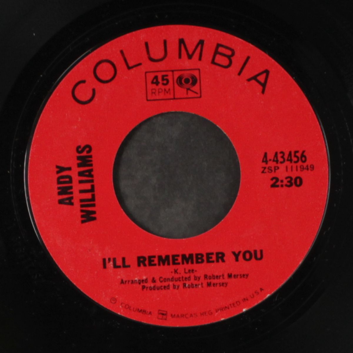 quiet nights of quiet stars / i'll remember you by ANDY WILLIAMS