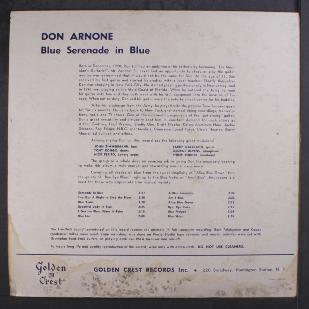 blue serenade in blue by DON ARNONE